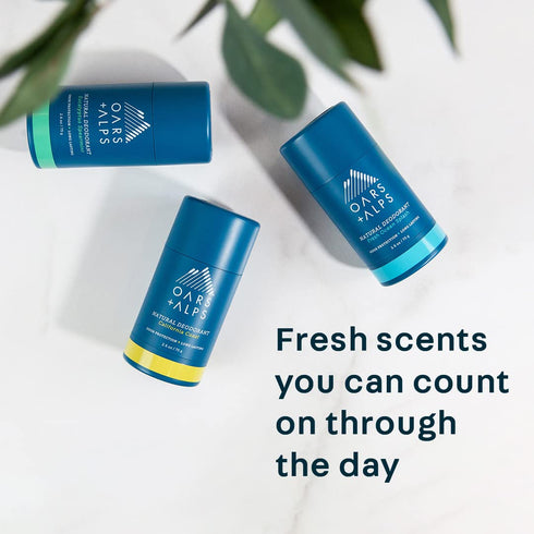 Oars + Alps Natural Deodorant for Men & Women, Aluminum Free, Long Lasting Odor Protection, Fresh Ocean Splash