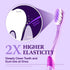 Purple Whitening Toothbrush 4 Count - Medium Toothbrushes for Adults, High Strength Bristle for Teeth Plaque Removal