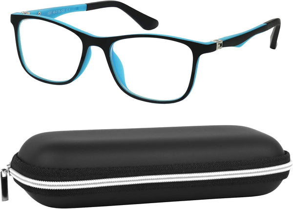 Yogo Vision Kids Blue Light Blocking Glasses, Computer Eyeglasses for Boys and Girls, Square Frames to Reduce Glare