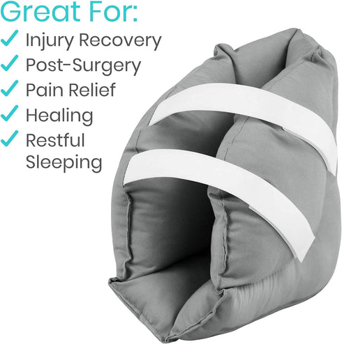Xtra-Comfort Heel Protector Cushion (Pair) - Foot Boot for Swollen Feet, Sore Ankles, Pressure Ulcers, Sleeping