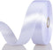 YASEO White Solid Satin Ribbon, 1 Inch x 50 Yards, Craft Fabric Ribbon for Gift Wrapping, Wedding Party Decoration