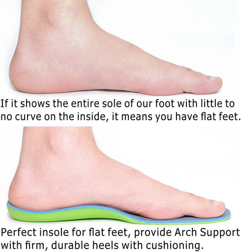Dr. Foot's Plantar Fasciitis Insoles - Arch Support Shoe Inserts for Flat Feet, XL