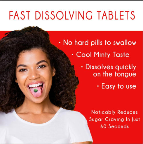 Sugar Suppress 60 Stops Cravings-Fast Dissolving Mint Tabs