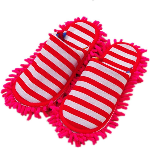 Unisex Microfiber Slippers, Floor Cleaning Mop for House Dusting