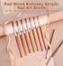 Kolinsky Sable Acrylic Nail Art Brush, Professional Red Wooden Nail Brush (12#) for Nail Design