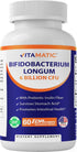 Vitamatic Bifidobacterium Longum, 6 Billion CFU per DR Capsule, 60 Count, Intestinal Health Support