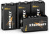 XFOXBATT 9V Batteries Carbon 6F22 9 Volt Battery for Smoke/CO Detectors Leakproof &