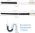 ZHJISHGUO 2 Pack (2, 1 Short+1 Dryer Vent Cleaner Kit - Long Flexible Lint Brush for Dryer Vents, Refrigerator Coils