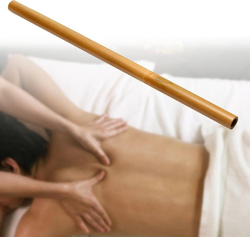 PawwJoy 42x2cm Bamboo Massage Sticks Gua Sha Tools for Waist Neck Back Pain Relief, Massager Tool for Relaxing Muscle