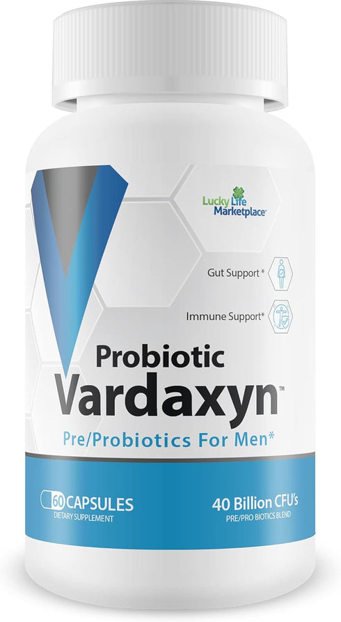Probiotic Vardaxyn - Premium Male Formula - Pre/Probiotics for Men to Support Male Health, Gut, Mood, Digestive &