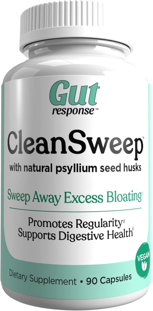 CleanSweep Capsules for Healthy Bowel Movements, Digestive Health Support, Natural Psyllium Seed Husk, 90 Capsules