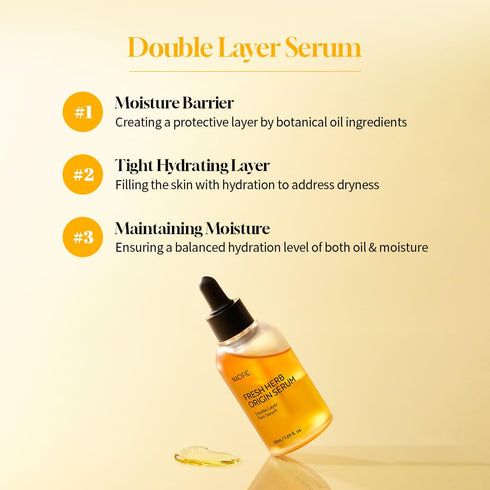 NACIFIC Fresh Herb Origin Facial Serum, 1.69fl.oz 50ml with Vitamin B, C and Botanical Oil Essence for All Skin Types
