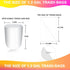 Homifest 1.2 60 Count Gallon Drawstring Trash Bags, White