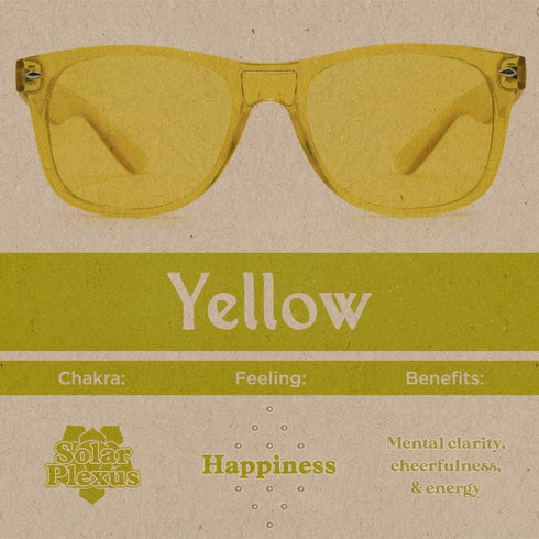 PURPLE CANYON Yellow Color Therapy Glasses for Chakra Healing, Chromotherapy, and Mood Enhancement
