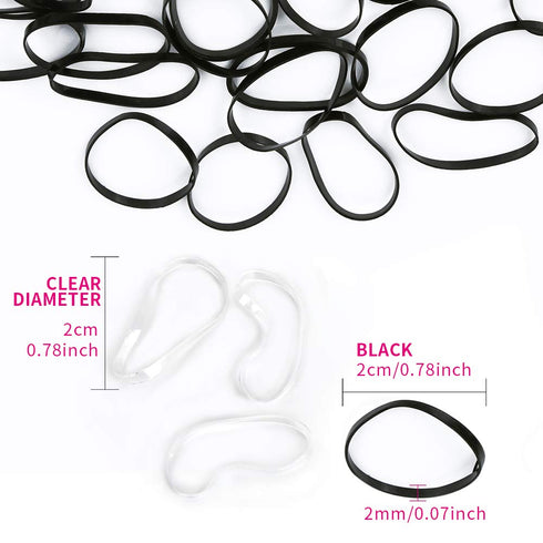 YGDZ 4000pcs Hair Rubber Bands, Clear Black Elastic Hair Ties for Toddlers Girls Baby Hair