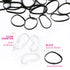 YGDZ 4000pcs Hair Rubber Bands, Clear Black Elastic Hair Ties for Toddlers Girls Baby Hair