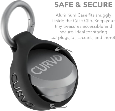 Premium Carrying Case - Durable Travel Keychain Container, Small Waterproof Holder for Earplugs, Pills, Coins