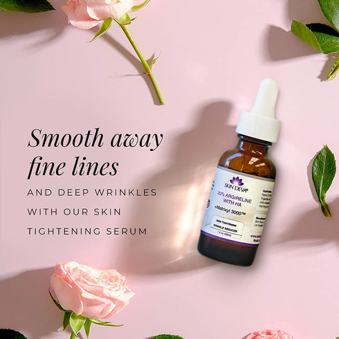 SKIN DEVA 20% Argireline Serum with Matrixyl 3000, Pure Hyaluronic Acid Serum for Face, Anti Aging