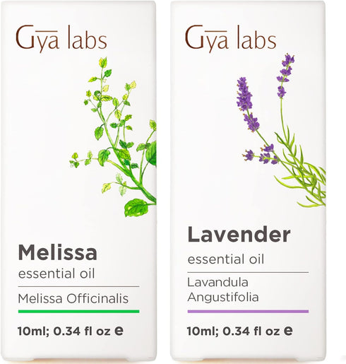 Melissa Essential Oil for Diffuser & Lavender Essential Oil for Diffuser Set