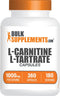 BulkSupplements.com L-Carnitine L-Tartrate Capsules - 1000mg Carnitine Supplement, Gluten Free - 360 Capsules