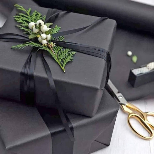Ueerdand 105 Sheets Black Tissue Paper for Gift Wrapping, Bulk Craft Papers for DIY Artworks (12 x 20 Inches)
