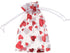 100pcs Love Heart Gift Bags, Drawstring Candy Bags for Jewelry Packaging, Wedding Gift Pouch for Parties