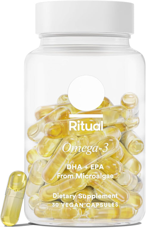 Ritual Omega 3 - Vegan DHA & EPA Fatty Acids in 2:1 Ratio, Brain and Heart Health Support, 30 Day Supply