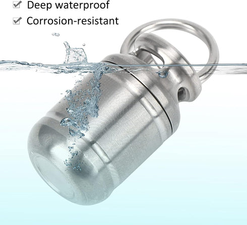 Portable Pill Case: Mini Titanium Alloy Waterproof Medicine Holder with Keychain for Outdoor Sports, Camping, Hiking,