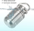 Portable Pill Case: Mini Titanium Alloy Waterproof Medicine Holder with Keychain for Outdoor Sports, Camping, Hiking,