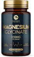 Magnesium Pills Extra Strength, Chelated for Ultra Absorption, Magnesium Glycinate Supplement, 180 Tablets