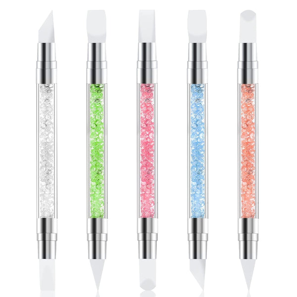 5 Pcs Nail Art Sculpture Pen, Dual Tipped Silicone Nail Tools for Nail Art Design and Drawing