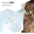 Unicra Silver Bride Wedding Hair Pins, Pearl Bridal Hair Pieces with Rhinestone Prom Hair Clips (Pack of 3)