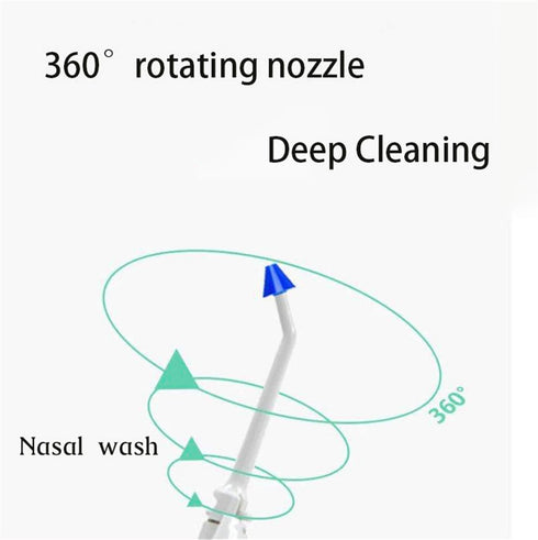 Portable Oral Irrigator Water Flosser - Dental Water Toothbrush with 5pcs Nozzles for Home Travel Hygiene