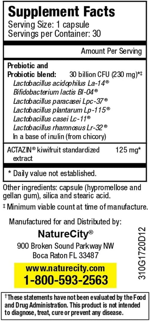 True-Life-PB Shelf Stable Blend Prebiotics and Probiotics for Women and Men - Digestive Gut Health Supplements for Women and Men - Dairy Free - (30 Veggie Capsules)