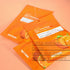 PS.PRETTYSKIN Jeju Tangerine Vitamin C Facial Mask Sheet (Pack of 10) with Panthenol, Adenosine, Niacinamide