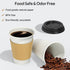 100 Pack 12 oz Disposable Coffee Cups with Lids and Sleeves, Sturdy Thick Paper, Leak-free Insulated for Hot & Cold