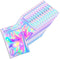 100 Pcs Holographic Resealable Packaging Bags, Cute Smell Proof Foil Pouch for Small Business Supplies, 4x6 inch