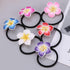 ifundom Hawaiian Flower Hair Ties, 12PCS Plumeria Soft Ceramic Hair Rings for Women Girls