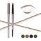 Music Flower Double Ended Eyebrow Pencil, Waterproof Natural Brow Enhancing Pen, Long Lasting Makeup, Light Brown