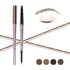 Music Flower Double Ended Eyebrow Pencil, Waterproof Natural Brow Enhancing Pen, Long Lasting Makeup, Light Brown