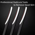 Professional Pedicure Knife Tools, Stainless Steel Foot Dead Skin Scraper, 3Pcs Black Scrubber