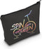 POFULL Cycling Bike Indoor Spin Class Gift, Spin Queen Cosmetic Bags for Indoor Cycling Spinning Bike