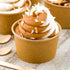 Coppetta 5-Ounce Dessert Cups, 50 Disposable Ice Cream Cups - Lids Sold Separately, Sturdy Kraft Paper Frozen Yogurt