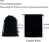 Tendwarm 20 Pcs Mini Size Black Velvet Bags, 3x3.9 Inches with Drawstring for Candy Jewelry Pouch Bags
