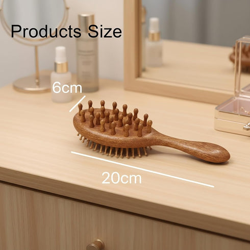 YHNNH Scalp Massager Hair Growth Brush,Head Massager Scalp Stress Relax Dandruff Comb,Wooden Scalp Exfoliator Head
