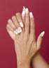 ohora Semi Cured Gel Nail Strips (N Sylph) - White French, Works with Any UV/LED Lamps, Salon-Quality
