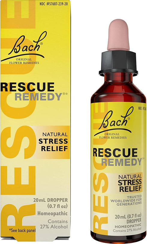 Bach Flower Remedies Rescue Remedy Natural Stress Relief - 0.7 fl oz