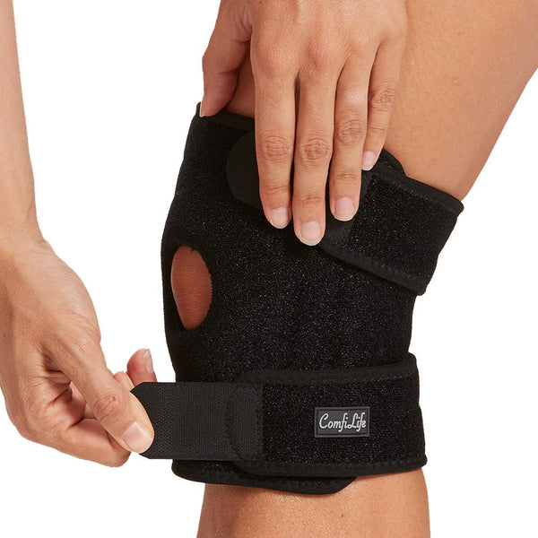 ComfiLife Knee Brace - Neoprene for Knee Pain Relief, Adjustable Compression, Open Patella Support, Non-Slip (Small)