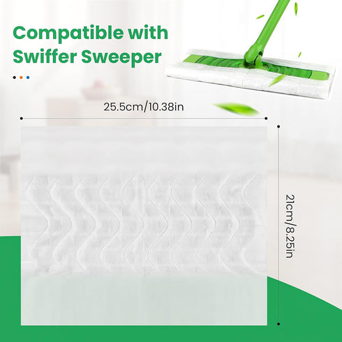60 Count Dry Sweeping Cloths, Compatible with Swiffer Sweeper Heavy Duty Pet Pads for Dust and Hair