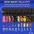Once-a Day Monthly Pill Organizer Removable Lid for Easy Loading - Large Compartment Pill Box Medications for Entire